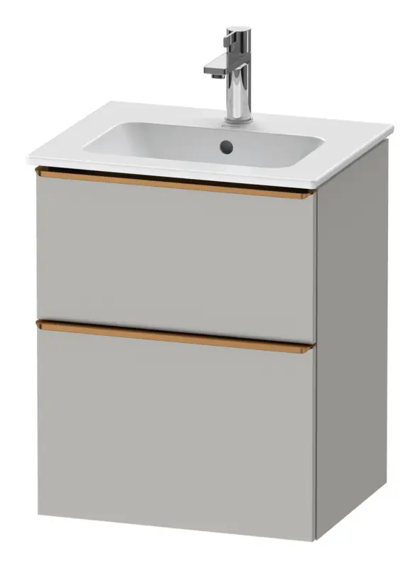 Sichere Zahlung Duravit D-Neo Waschtischunterschrank mit 2 Auszügen Griff Bronze Gebürstet 510 x 625 x 402 mm - Betongrau Matt