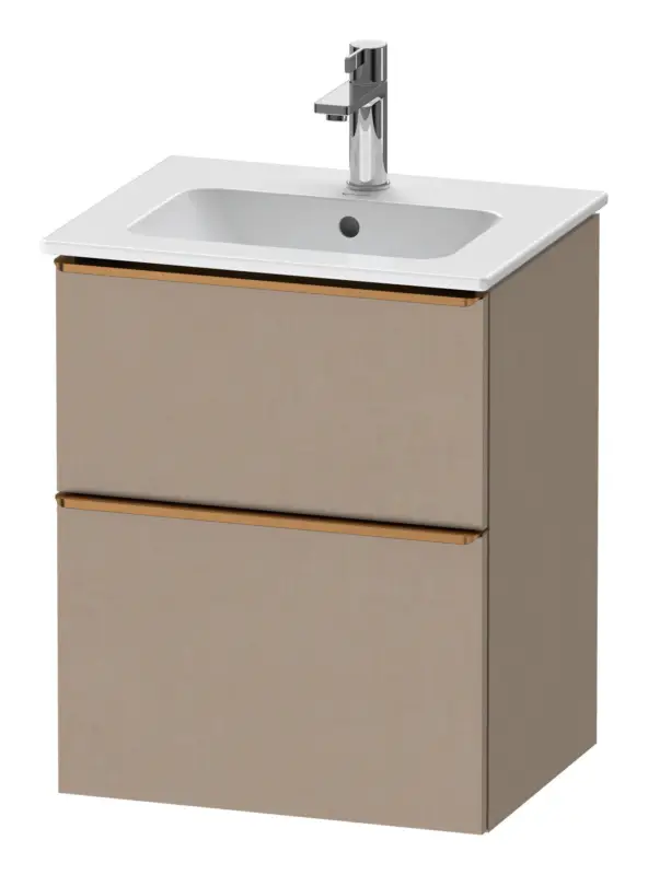 Preiswert Duravit D-Neo Waschtischunterschrank mit 2 Auszügen Griff Bronze Gebürstet 510 x 625 x 402 mm - Leinen Matt