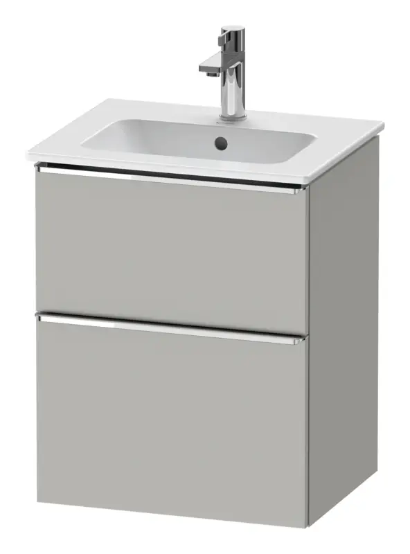 Preisknaller Duravit D-Neo Waschtischunterschrank mit 2 Auszügen Griff Chrom Hochglanz 510 x 625 x 402 mm - Betongrau Matt