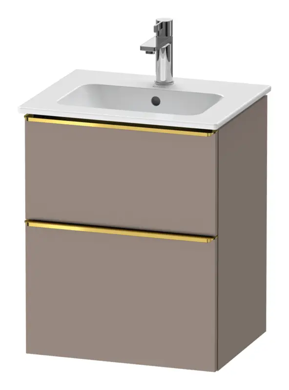 Duravit D-Neo Waschtischunterschrank mit 2 Auszügen Griff Gold Poliert 510 x 625 x 402 mm - Basalt Matt Angebot