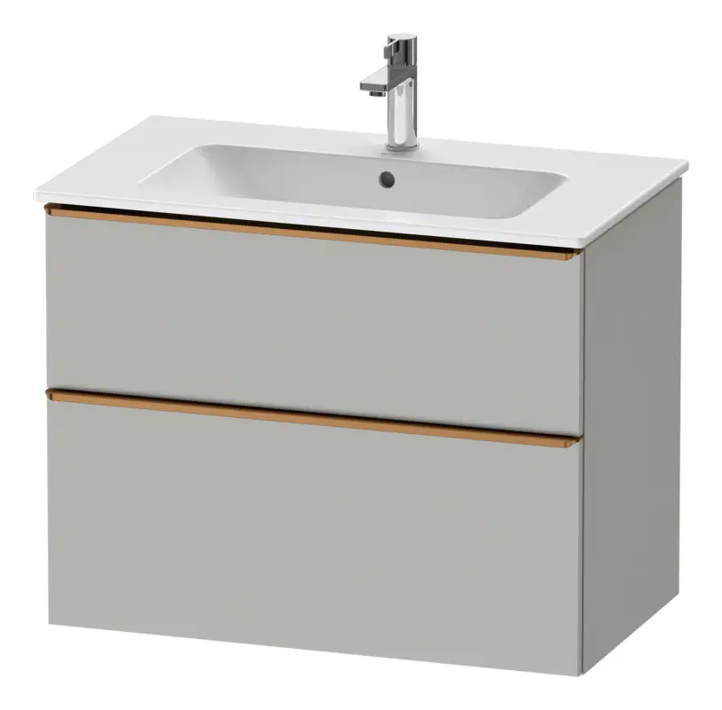 Duravit D-Neo Waschtischunterschrank für 233683 mit 2 Auszügen Griff Bronze Gebürstet 810 x 625 x 462 mm - Betongrau Matt Mega-Angebot
