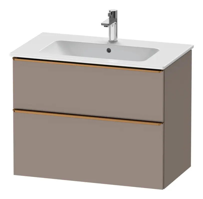 Sofort Bestellen Duravit D-Neo Waschtischunterschrank für 233683 mit 2 Auszügen Griff Bronze Gebürstet 810 x 625 x 462 mm - Basalt Matt