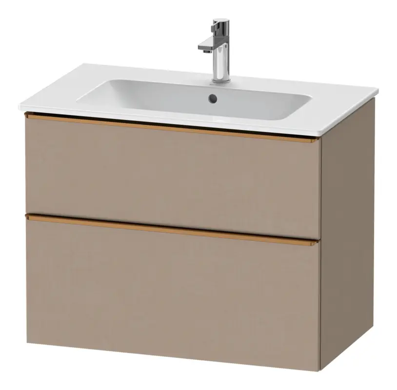 Duravit D-Neo Waschtischunterschrank für 233683 mit 2 Auszügen Griff Bronze Gebürstet 810 x 625 x 462 mm - Leinen Matt Saisonangebot