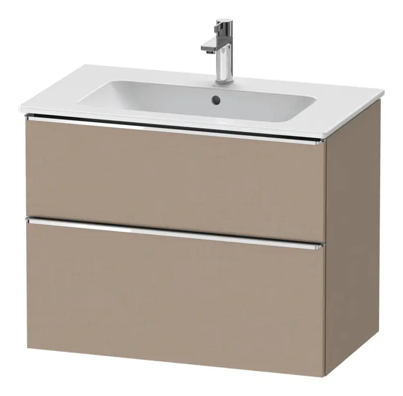 Nur Für Kurze Zeit Duravit D-Neo Waschtischunterschrank für 233683 mit 2 Auszügen Griff Chrom Hochglanz 810 x 625 x 462 mm - Leinen Matt