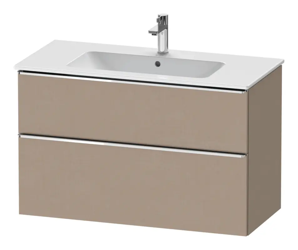 Duravit D-Neo Waschtischunterschrank mit 2 Auszügen Griff Chrom Hochglanz 1010 x 625 x 462 mm - Leinen Matt Sonderaktion