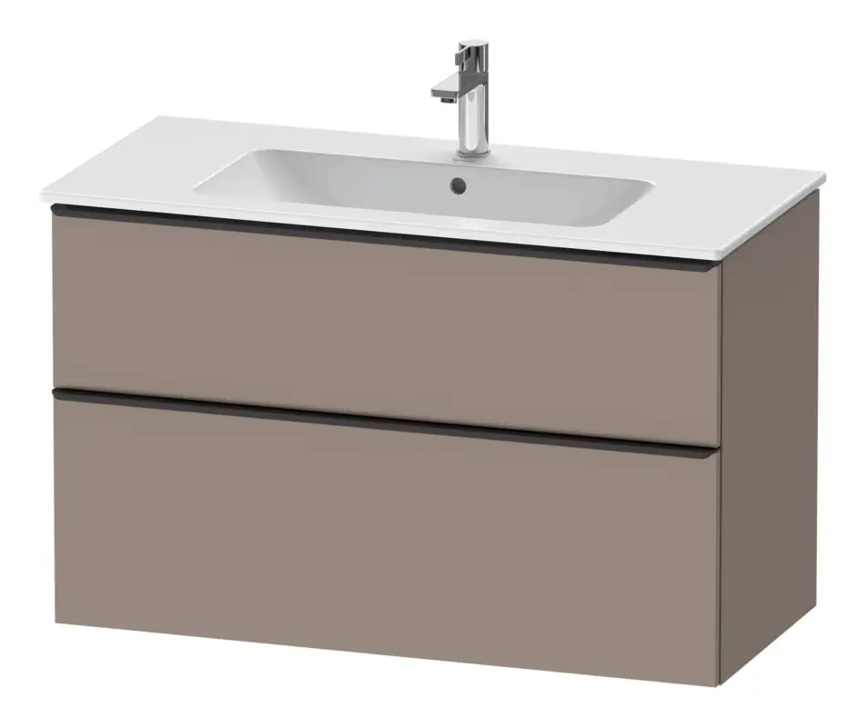 Duravit D-Neo Waschtischunterschrank mit 2 Auszügen Griff Diamantschwarz Matt 1010 x 625 x 462 mm - Basalt Matt Saisonangebot