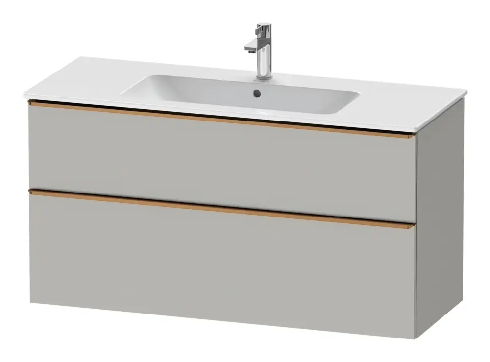 Knallerangebot Duravit D-Neo Waschtischunterschrank mit 2 Auszügen Griff Bronze Gebürstet 1210 x 625 x 462 mm - Betongrau Matt