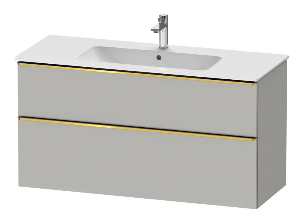 Solange Der Vorrat Reicht Duravit D-Neo Waschtischunterschrank mit 2 Auszügen Griff Gold Poliert 1210 x 625 x 462 mm - Betongrau Matt
