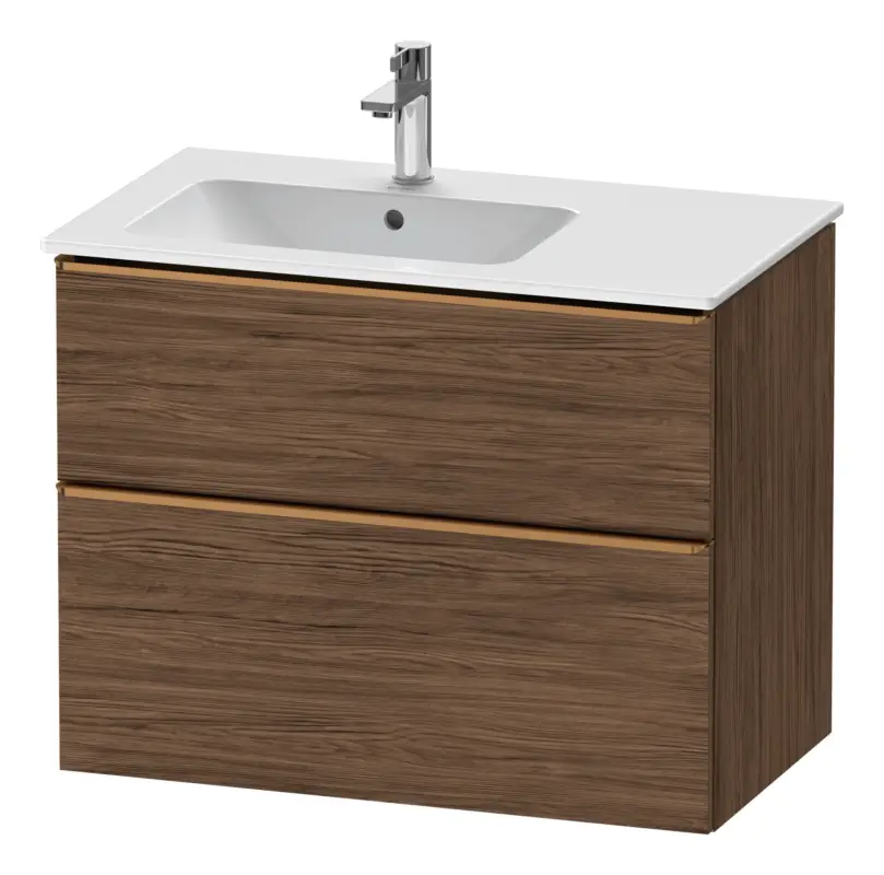 Duravit D-Neo Waschtischunterschrank für 234583 mit 2 Auszügen Griff Bronze Gebürstet 810 x 625 x 462 mm - Nussbaum dunkel Matt Top-Angebot