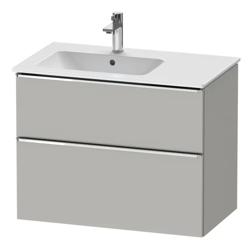 Duravit D-Neo Waschtischunterschrank für 234583 mit 2 Auszügen Griff Chrom Hochglanz 810 x 625 x 462 mm - Betongrau Matt Aktuell