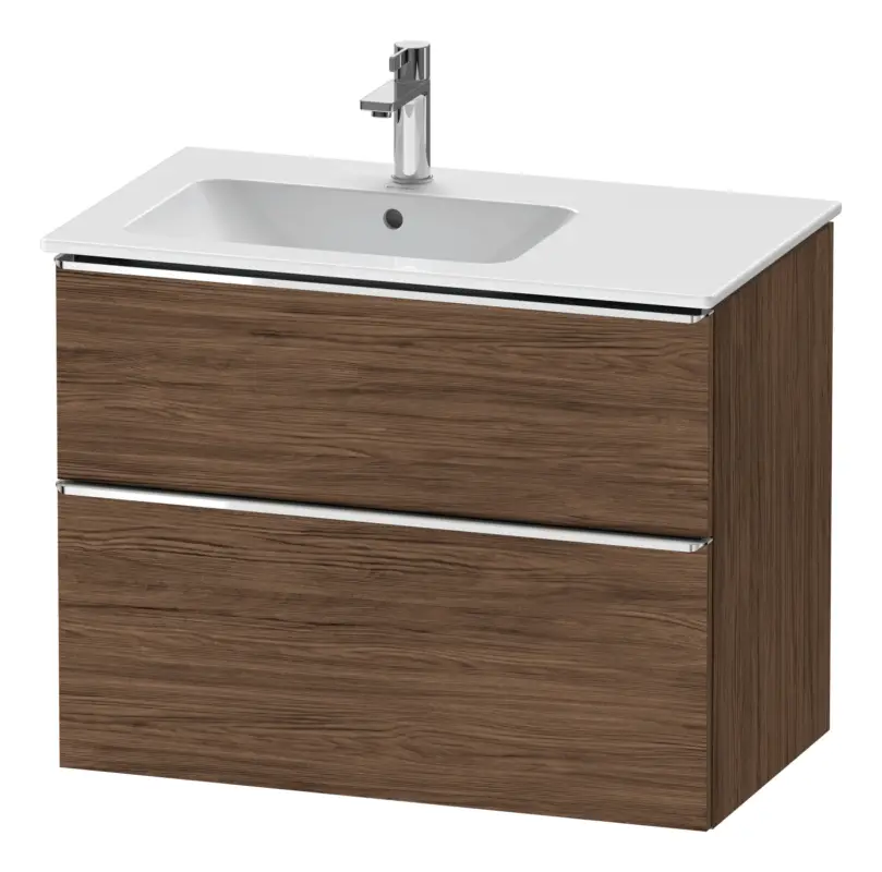 Neue Kollektion Duravit D-Neo Waschtischunterschrank für 234583 mit 2 Auszügen Griff Chrom Hochglanz 810 x 625 x 462 mm - Nussbaum dunkel Matt