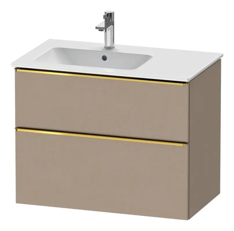 Duravit D-Neo Waschtischunterschrank für 234583 mit 2 Auszügen Griff Gold Poliert 810 x 625 x 462 mm - Leinen Matt Top-Seller