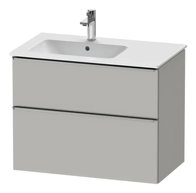 Duravit D-Neo Waschtischunterschrank für 234583 mit 2 Auszügen Griff Edelstahl Gebürstet 810 x 625 x 462 mm - Betongrau Matt Meistverkauft