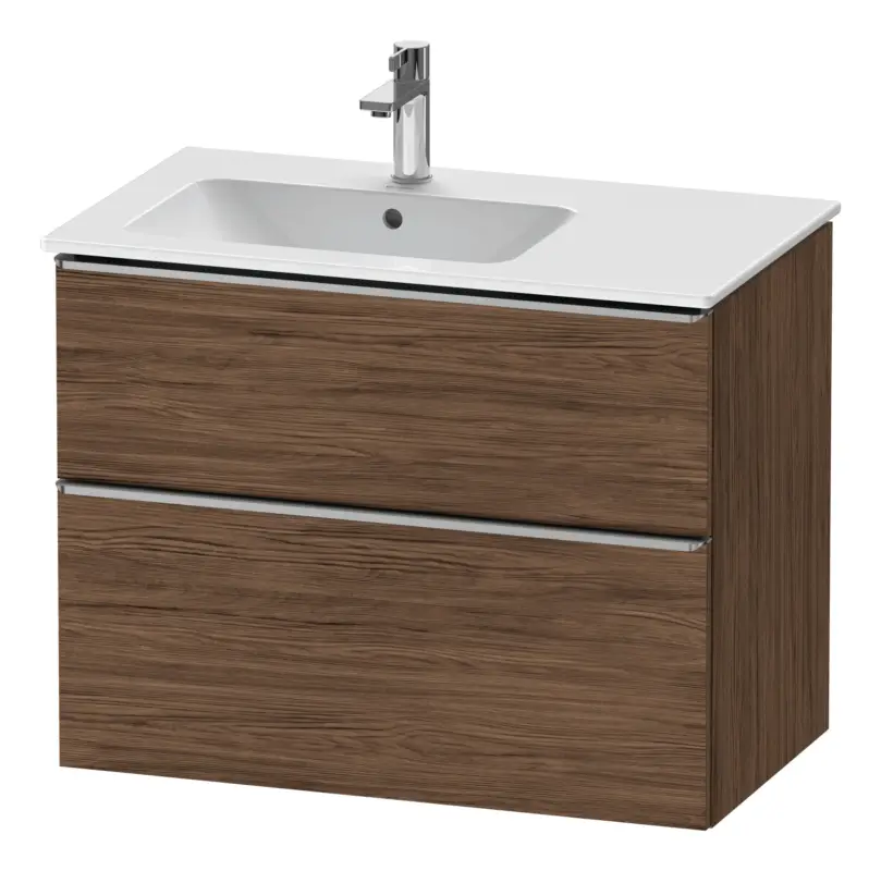 Duravit D-Neo Waschtischunterschrank für 234583 mit 2 Auszügen Griff Edelstahl Gebürstet 810 x 625 x 462 mm - Nussbaum dunkel Matt Solange Der Vorrat Reicht