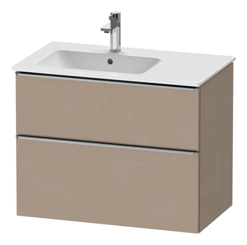 Preiswert Duravit D-Neo Waschtischunterschrank für 234583 mit 2 Auszügen Griff Edelstahl Gebürstet 810 x 625 x 462 mm - Leinen Matt
