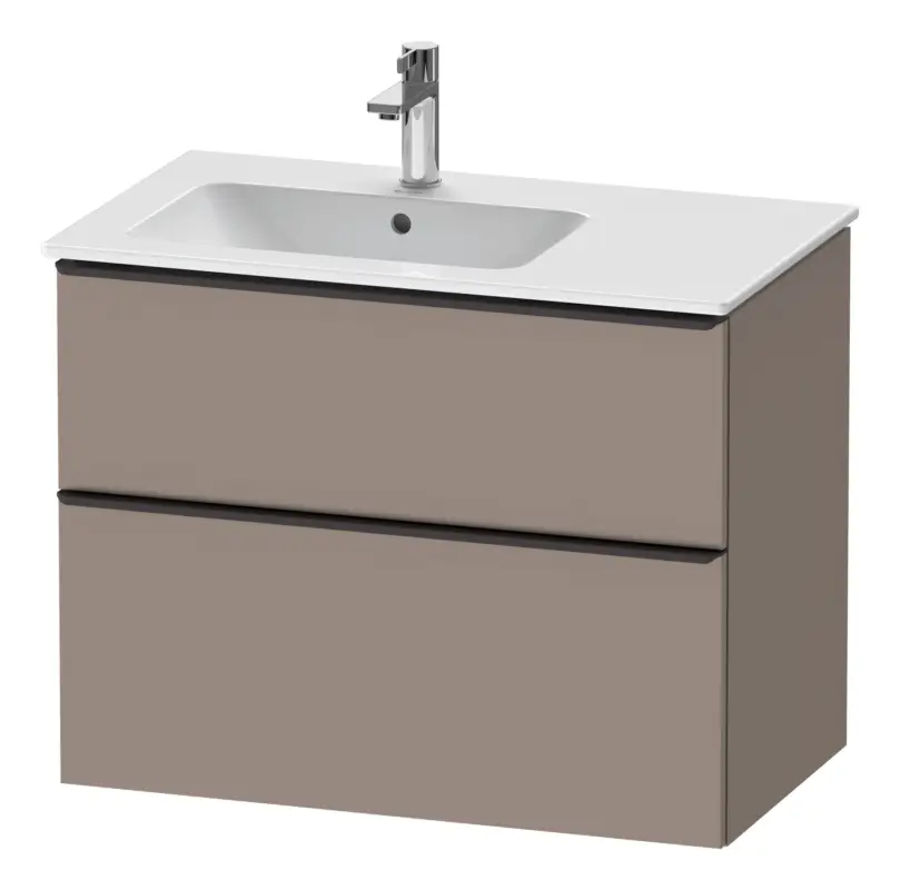 Rabatt Duravit D-Neo Waschtischunterschrank für 234583 mit 2 Auszügen Griff Diamantschwarz Matt 810 x 625 x 462 mm - Basalt Matt