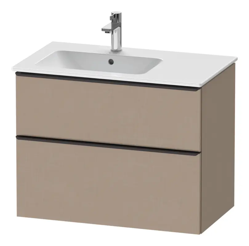 Top-Angebot Duravit D-Neo Waschtischunterschrank für 234583 mit 2 Auszügen Griff Diamantschwarz Matt 810 x 625 x 462 mm - Leinen Matt