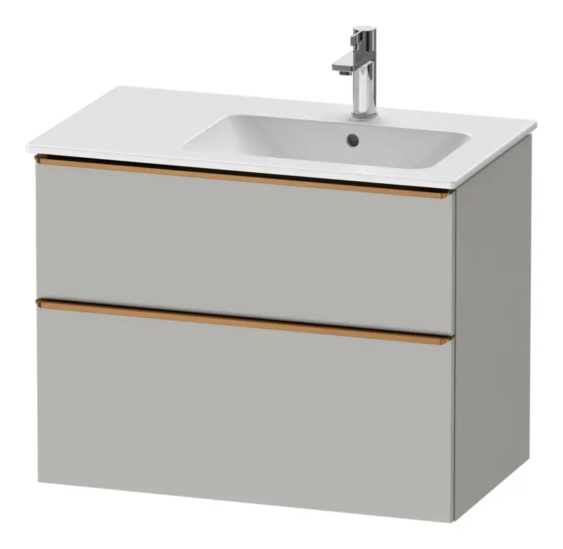Duravit D-Neo Waschtischunterschrank mit 2 Auszügen Griff Bronze Gebürstet 810 x 625 x 462 mm - Betongrau Matt Günstig