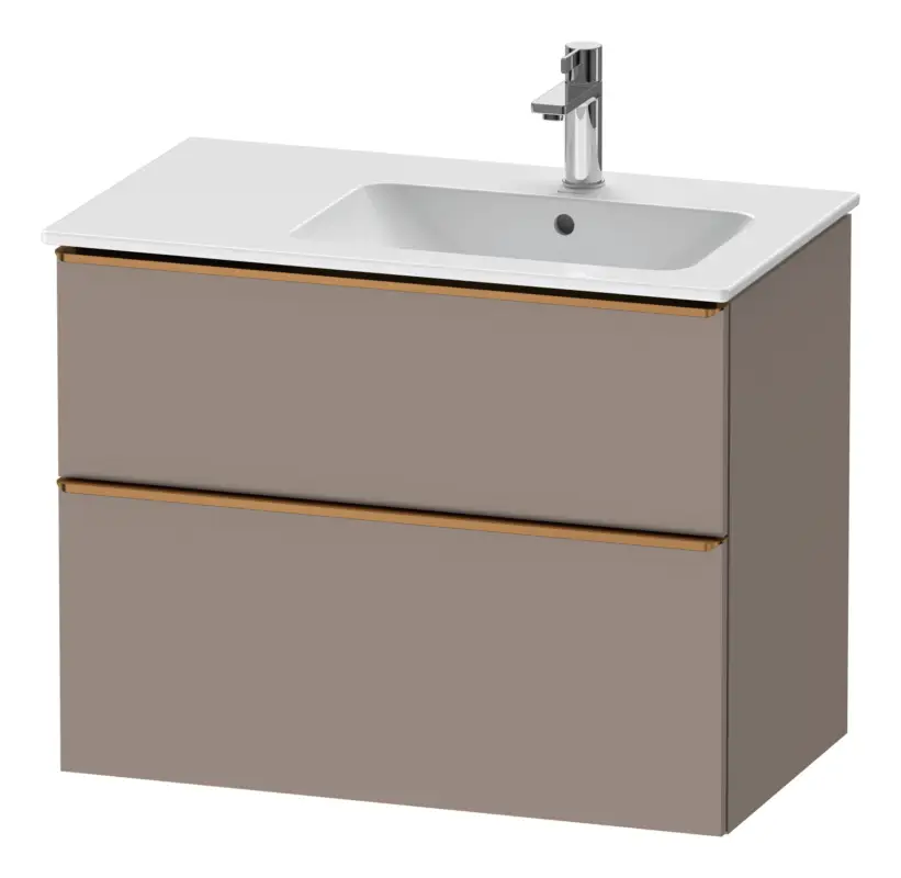 Duravit D-Neo Waschtischunterschrank mit 2 Auszügen Griff Bronze Gebürstet 810 x 625 x 462 mm - Basalt Matt Günstig