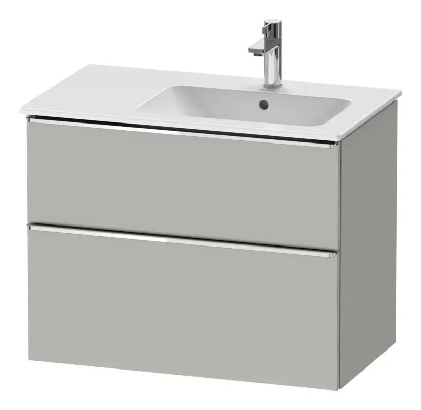 Sonderaktion Duravit D-Neo Waschtischunterschrank mit 2 Auszügen Griff Chrom Hochglanz 810 x 625 x 462 mm - Betongrau Matt