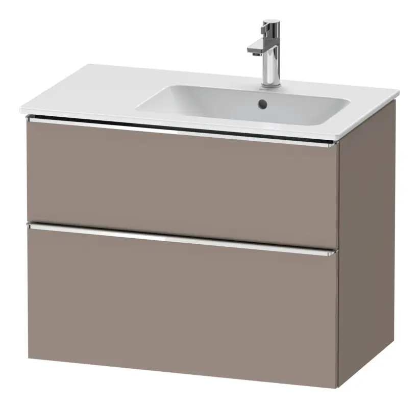 Geprüft Duravit D-Neo Waschtischunterschrank mit 2 Auszügen Griff Chrom Hochglanz 810 x 625 x 462 mm - Basalt Matt