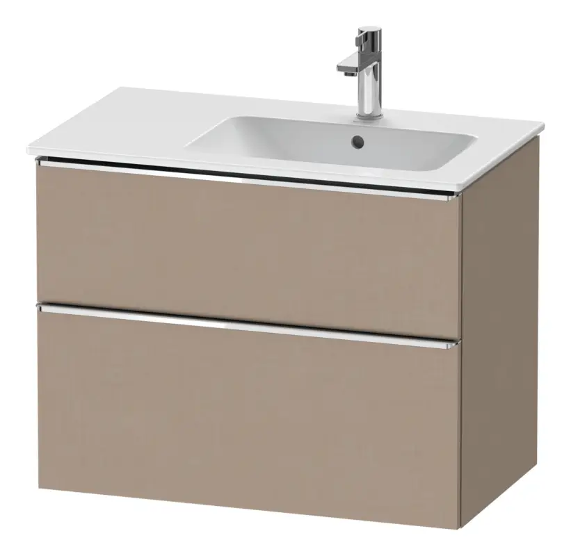 Zertifiziert Duravit D-Neo Waschtischunterschrank mit 2 Auszügen Griff Chrom Hochglanz 810 x 625 x 462 mm - Leinen Matt