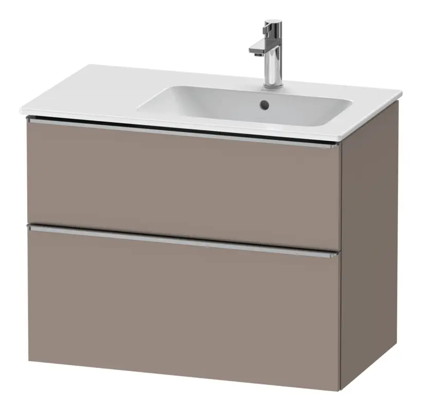 Super-Preis Duravit D-Neo Waschtischunterschrank mit 2 Auszügen Griff Edelstahl Gebürstet 810 x 625 x 462 mm - Basalt Matt
