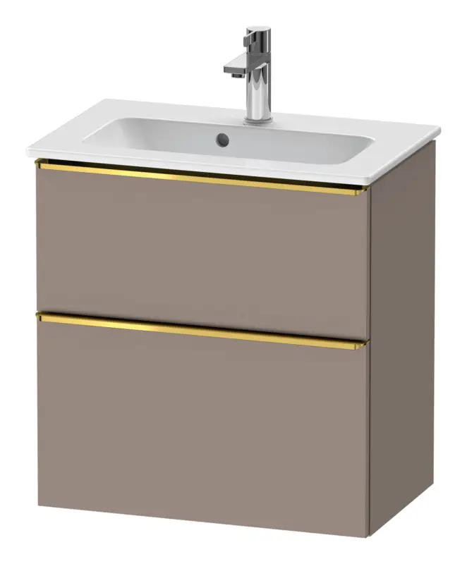 Duravit D-Neo Waschtischunterschrank mit 2 Auszügen Griff Gold Poliert 610 x 625 x 372 mm - Basalt Matt Meistverkauft