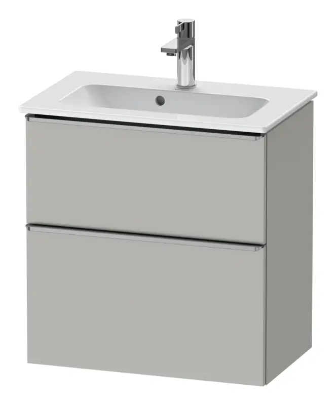 Nur Für Kurze Zeit Duravit D-Neo Waschtischunterschrank mit 2 Auszügen Griff Edelstahl Gebürstet 610 x 625 x 372 mm - Betongrau Matt