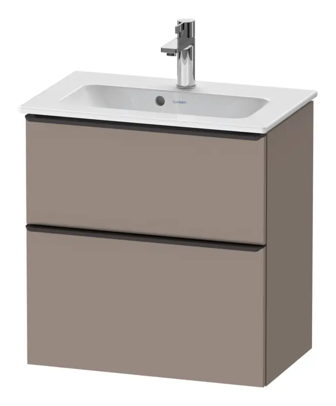 Meistverkauft Duravit D-Neo Waschtischunterschrank mit 2 Auszügen Griff Diamantschwarz Matt 610 x 625 x 372 mm - Basalt Matt