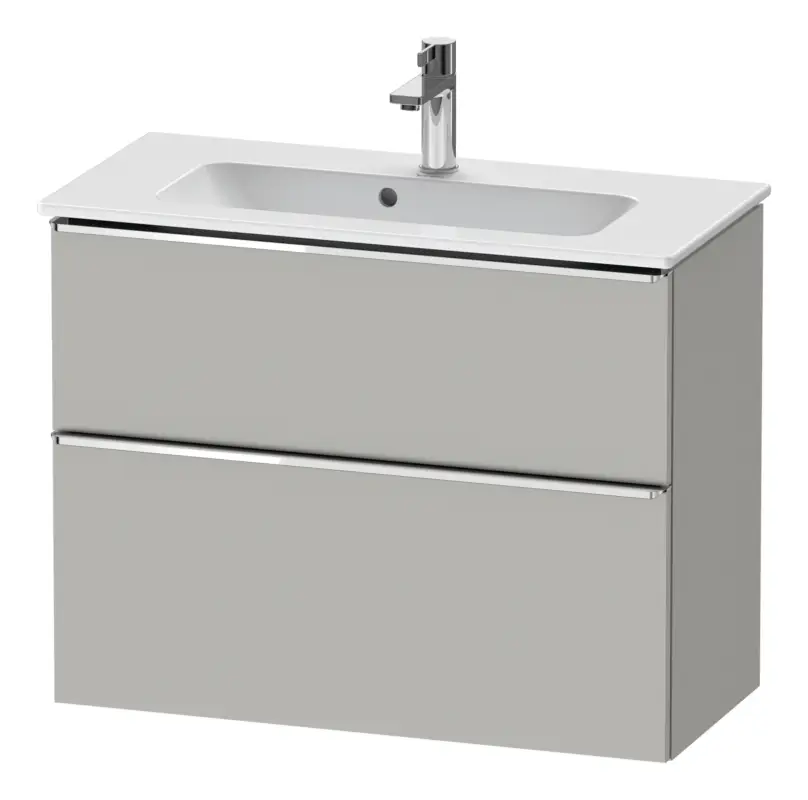 Bestseller Duravit D-Neo Waschtischunterschrank mit 2 Auszügen Griff Chrom Hochglanz 810 x 625 x 372 mm - Betongrau Matt