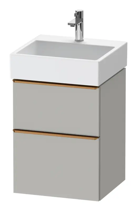 Duravit D-Neo Waschtischunterschrank mit 2 Auszügen Griff Bronze Gebürstet 484 x 625 x 442 mm - Betongrau Matt Rabatt