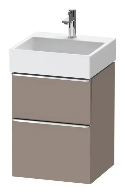 Duravit D-Neo Waschtischunterschrank mit 2 Auszügen Griff Chrom Hochglanz 484 x 625 x 442 mm - Basalt Matt Direktkauf