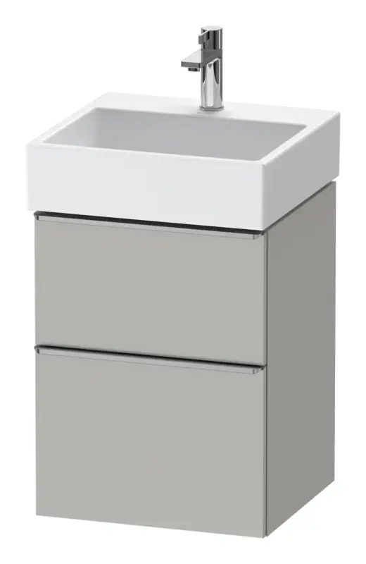 Duravit D-Neo Waschtischunterschrank mit 2 Auszügen Griff Edelstahl Gebürstet 484 x 625 x 442 mm - Betongrau Matt Top-Angebot