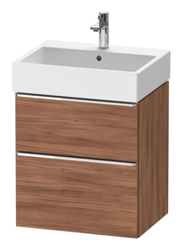 Duravit D-Neo Waschtischunterschrank mit 2 Auszügen Griff Chrom Hochglanz 584 x 625 x 442 mm - Nussbaum Natur Matt Saisonangebot