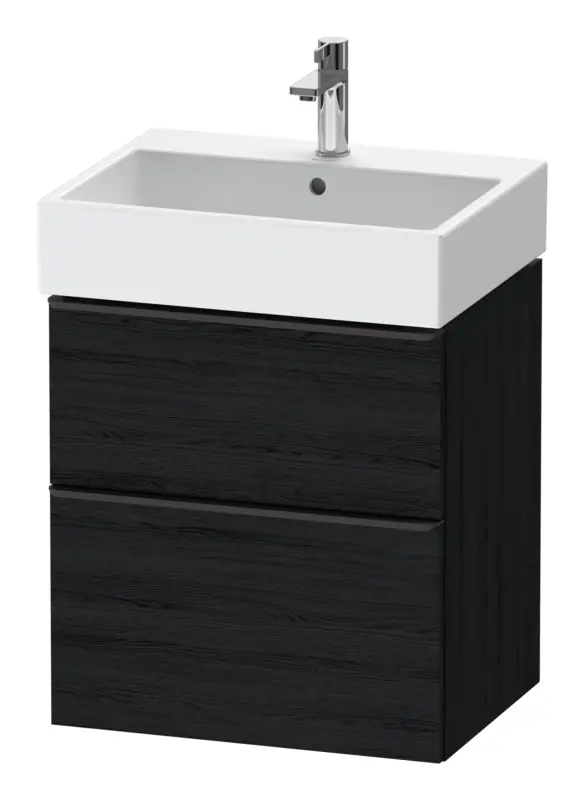 Direkt Vom Hersteller Duravit D-Neo Waschtischunterschrank mit 2 Auszügen Griff Diamantschwarz Matt 584 x 625 x 442 mm - Eiche Schwarz Matt