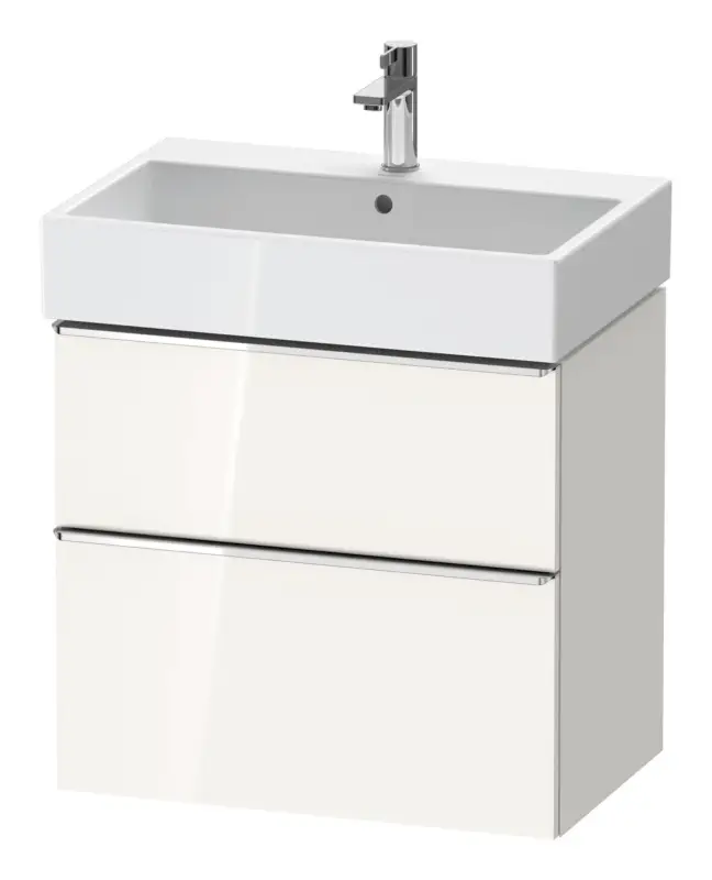 Duravit D-Neo Waschtischunterschrank mit 2 Auszügen Griff Chrom Hochglanz 684 x 625 x 442 mm - Weiß Hochglanz Kracherpreis