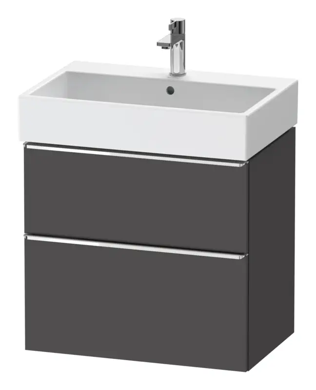 Schneller Versand Duravit D-Neo Waschtischunterschrank mit 2 Auszügen Griff Chrom Hochglanz 684 x 625 x 442 mm - Graphit Matt