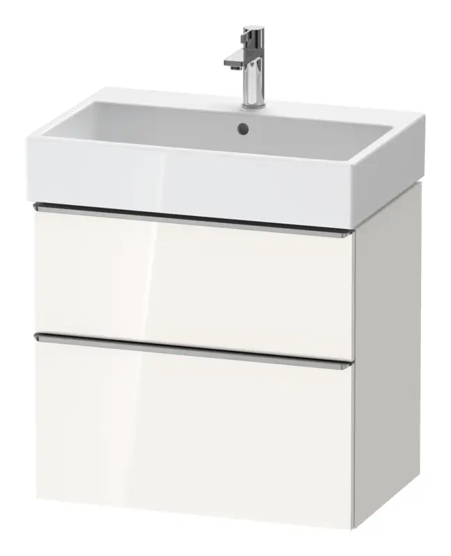 Nur Für Kurze Zeit Duravit D-Neo Waschtischunterschrank mit 2 Auszügen Griff Edelstahl Gebürstet 684 x 625 x 442 mm - Weiß Hochglanz