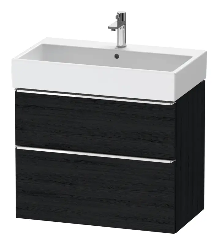 Sofort Bestellen Duravit D-Neo Waschtischunterschrank mit 2 Auszügen Griff Chrom Hochglanz 784 x 625 x 442 mm - Eiche Schwarz Matt