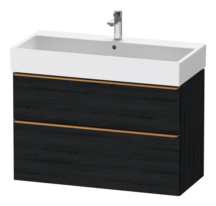Top-Angebot Duravit D-Neo Waschtischunterschrank mit 2 Auszügen Griff Bronze Gebürstet 984 x 625 x 442 mm - Eiche Schwarz Matt