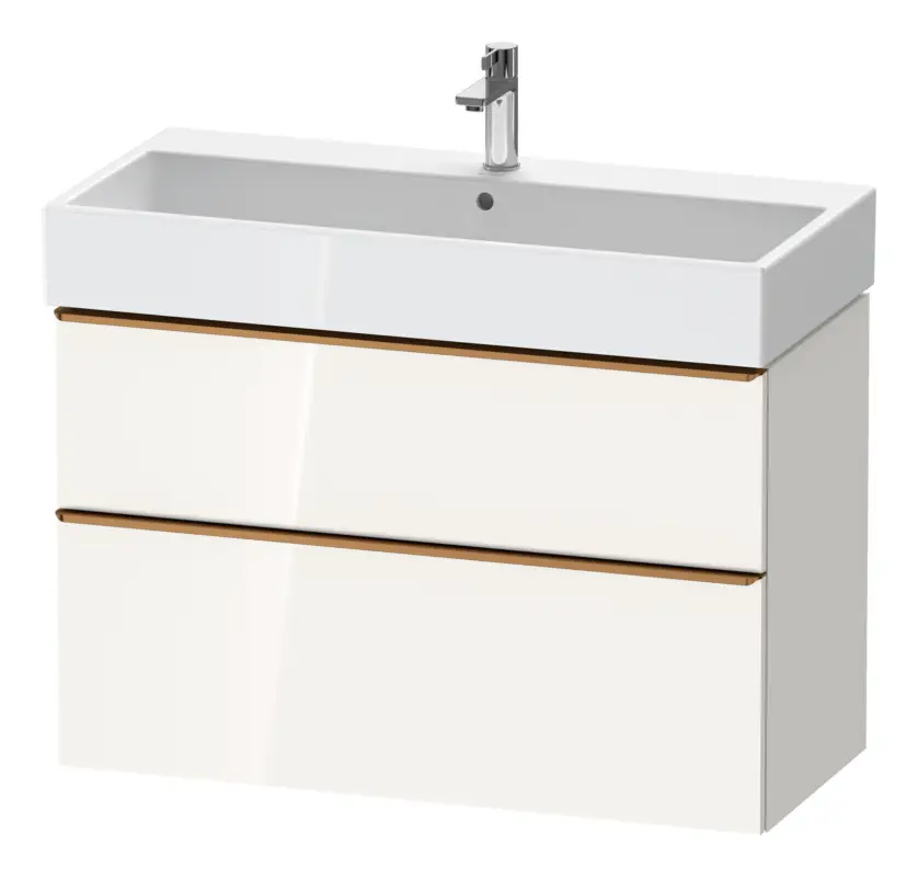 Jetzt Bestellen Duravit D-Neo Waschtischunterschrank mit 2 Auszügen Griff Bronze Gebürstet 984 x 625 x 442 mm - Weiß Hochglanz