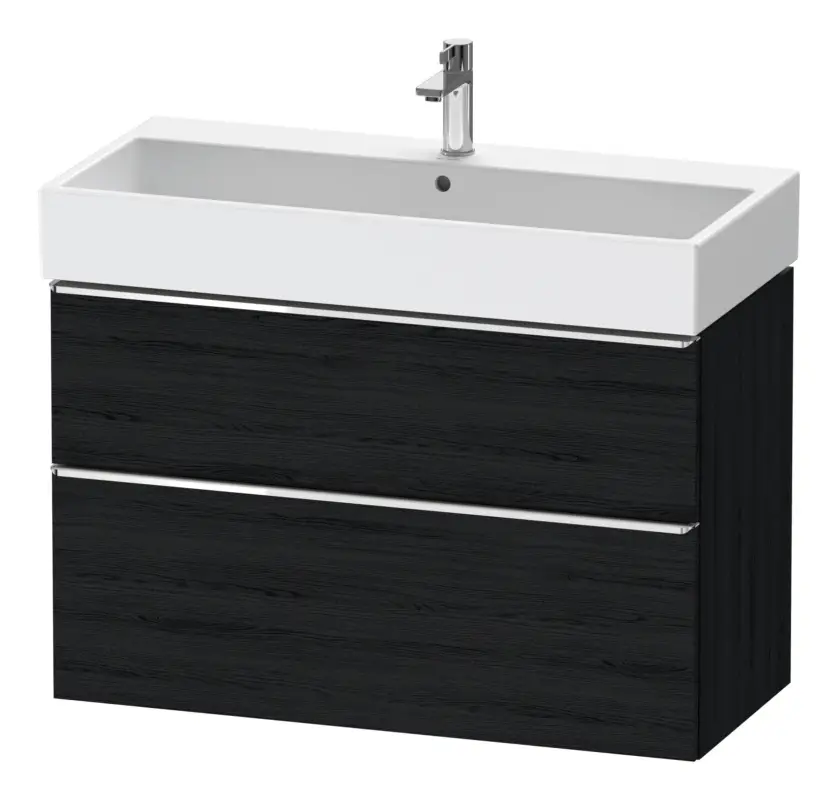 Solange Der Vorrat Reicht Duravit D-Neo Waschtischunterschrank mit 2 Auszügen Griff Chrom Hochglanz 984 x 625 x 442 mm - Eiche Schwarz Matt