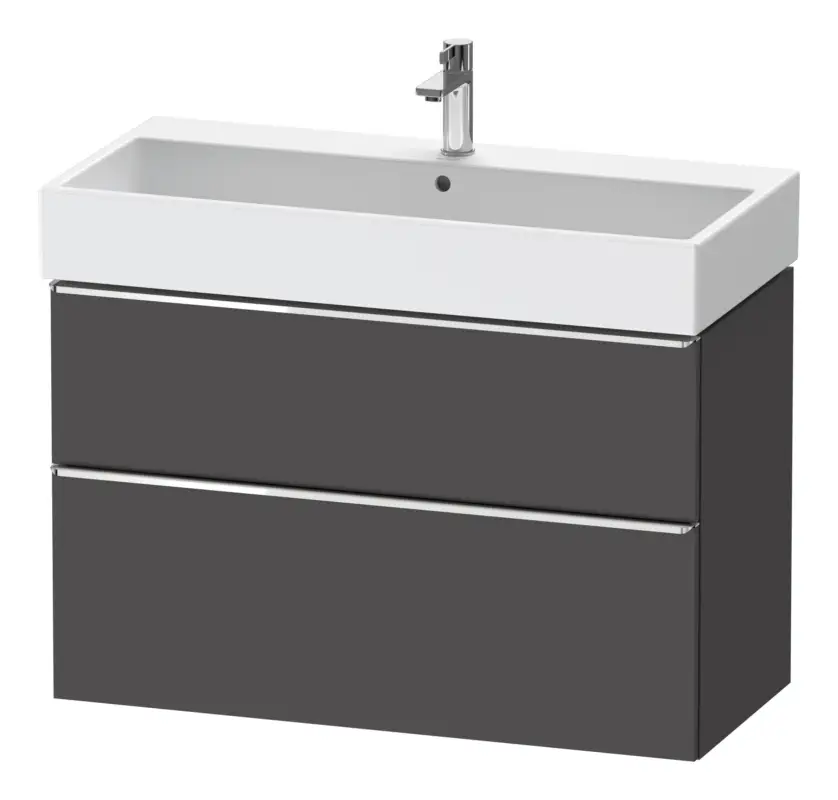 Meistverkauft Duravit D-Neo Waschtischunterschrank mit 2 Auszügen Griff Chrom Hochglanz 984 x 625 x 442 mm - Graphit Matt