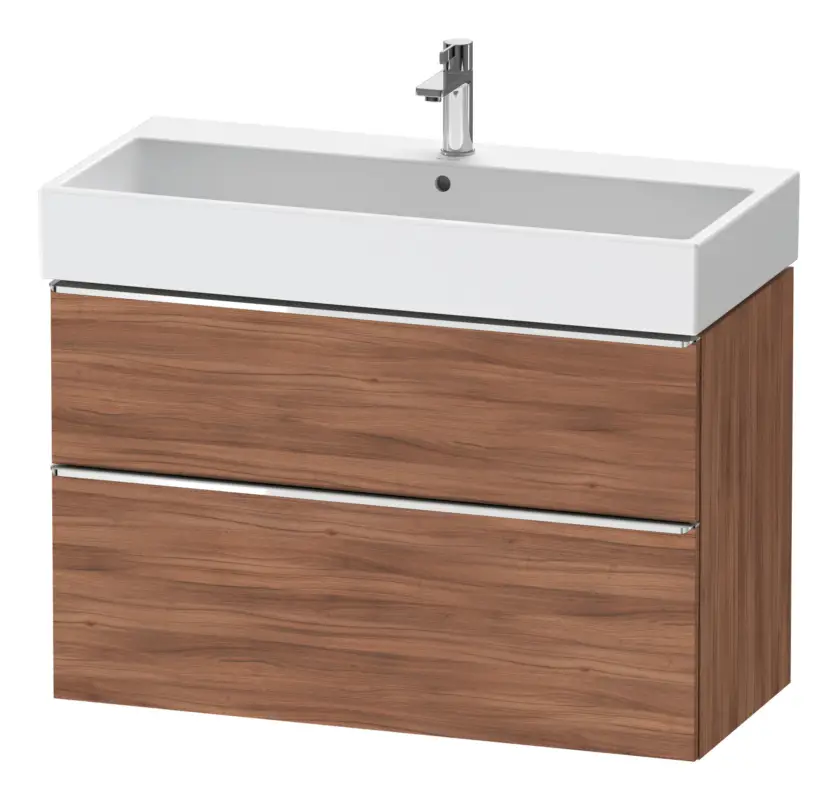 Online Kaufen Duravit D-Neo Waschtischunterschrank mit 2 Auszügen Griff Chrom Hochglanz 984 x 625 x 442 mm - Nussbaum Natur Matt