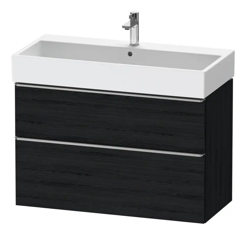Direkt Vom Hersteller Duravit D-Neo Waschtischunterschrank mit 2 Auszügen Griff Edelstahl Gebürstet 984 x 625 x 442 mm - Eiche Schwarz Matt