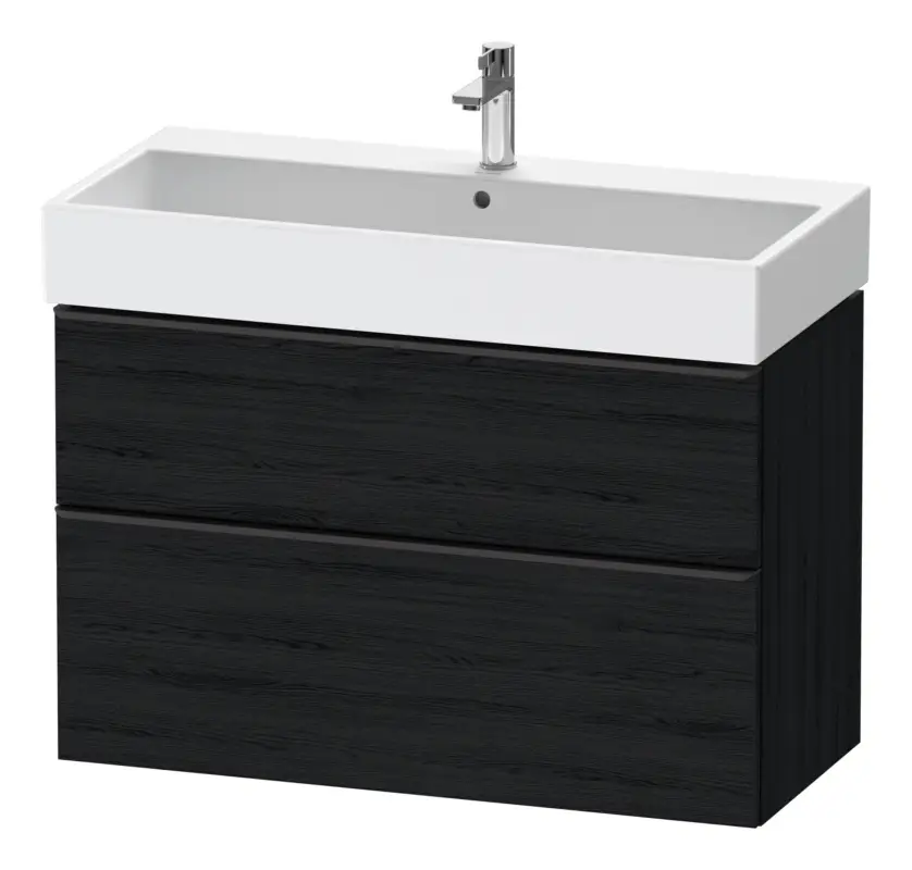 Duravit D-Neo Waschtischunterschrank mit 2 Auszügen Griff Diamantschwarz Matt 984 x 625 x 442 mm - Eiche Schwarz Matt Heißes Angebot