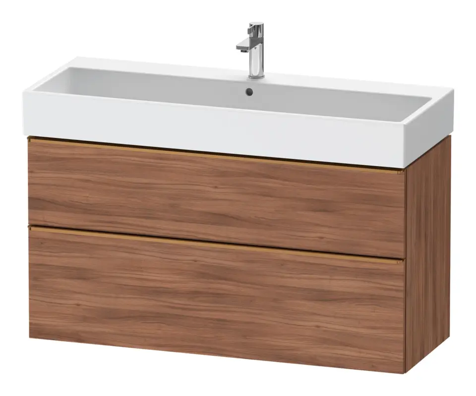 Jetzt Bestellen Duravit D-Neo Waschtischunterschrank mit 2 Auszügen Griff Bronze Gebürstet 1184 x 625 x 442 mm - Nussbaum Matt