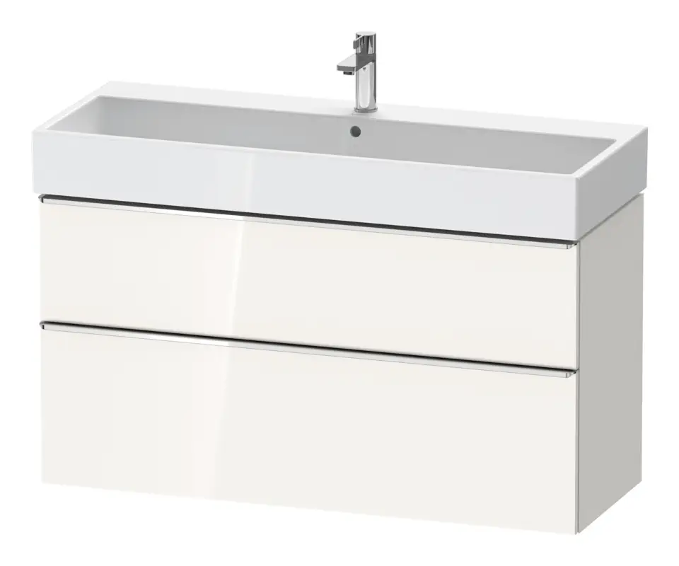 Duravit D-Neo Waschtischunterschrank mit 2 Auszügen Griff Chrom Hochglanz 1184 x 625 x 442 mm - Weiß Hochglanz Jetzt Kaufen