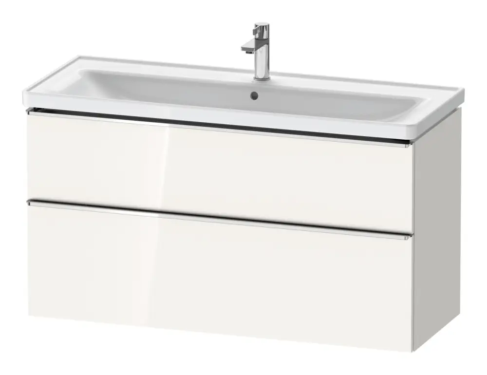 Beliebt Duravit D-Neo Waschtischunterschrank mit 2 Auszügen Griff Chrom Hochglanz 1184 x 625 x 452 mm - Weiß Hochglanz